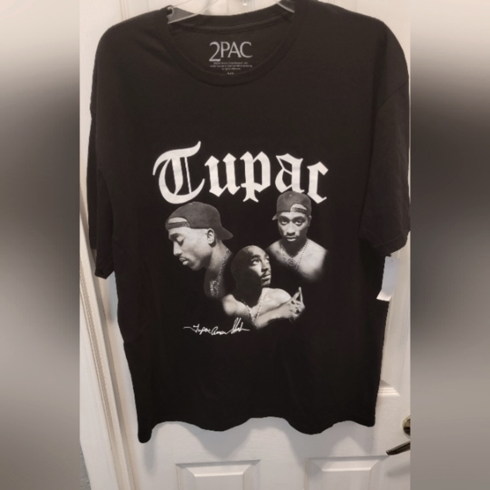 Tupac Shakur T-shirt 2Pac Rap Hip Hop Legend Men's 100% Cotton‎ Tee XL